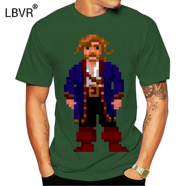 

stampa t shirt uomo guybrush threepwood футболка pixel segreto di monkey island 8-bit retro game спорта с капюшоном hoodie