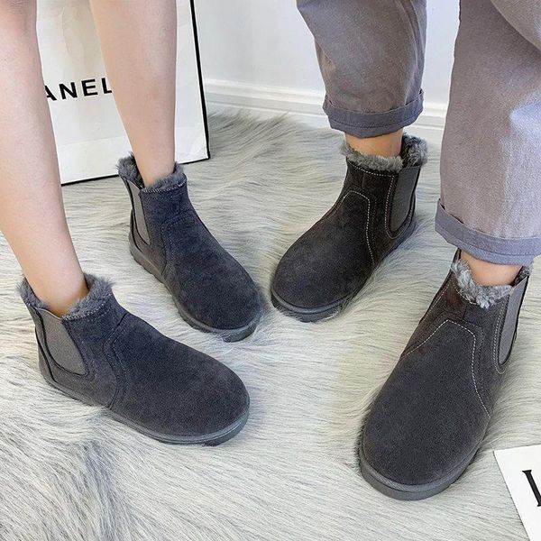

women boots winter snow boots women shoes female casual lightweight ankle botas mujer warm winter couple plus size, Black