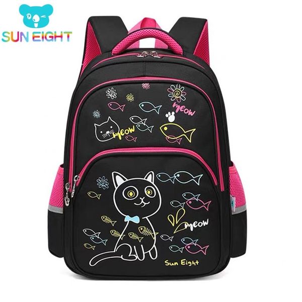 SUN EIGHT Lovely Cat Nuovo arrivo Zaini da scuola Zaini da scuola per bambine Borsa da scuola per bambini Borse 3-4 Grado LJ201029