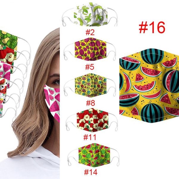 

cherry mask designer colorful pineapple fruit face watermelon adjustable protective mask dust with pm2.5 filter breathab