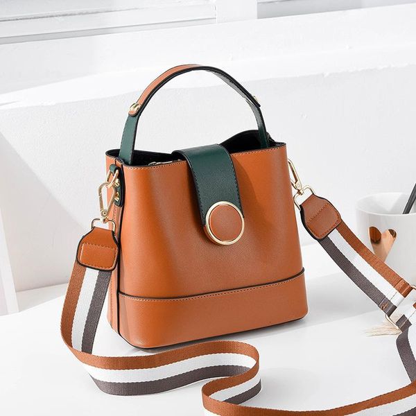 

ladies'bucket bag 2020 new chao pu litchi ribbon hand-held net red single shoulder bag overheated slant