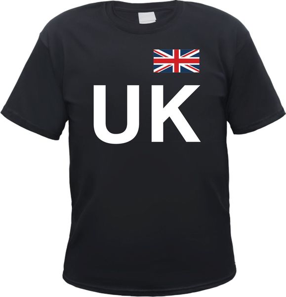 

uk t-shirt - schwarz mit union jack flagge - s bis 3xl - united kingdom england sport hooded sweatshirt hoodie