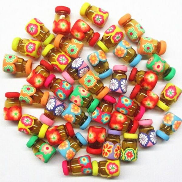 

a of 0.5 ml polymerized clay on it, glass bottle with natural wood cork, 50 units