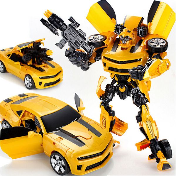 

42cm transformation robots car model classic toys action figure gifts for children boy toys music car model