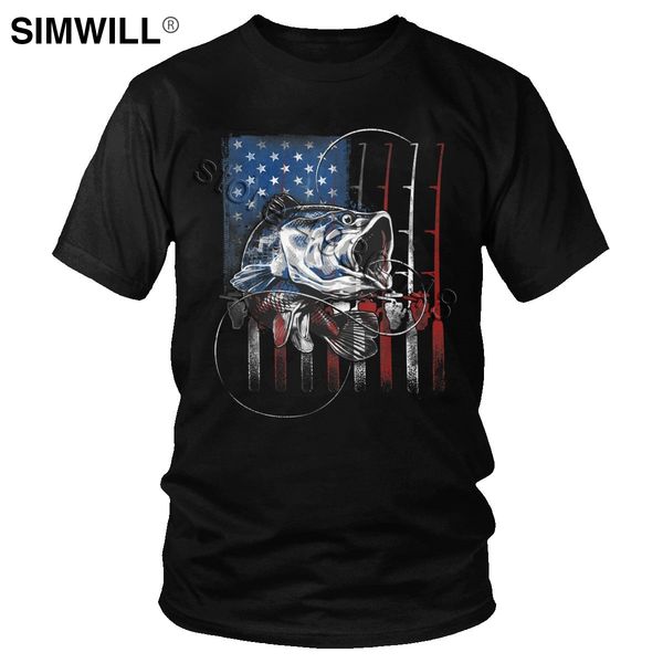 

vintage usa fishing american flag bass fisher retro short sleeved tee funny fish graphic gift sport hooded sweatshirt hoodie men t shirt