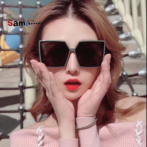 

fashion designer oversized sunglasses women brand 2020 retro frame big square sun glasses female vintage male oculos