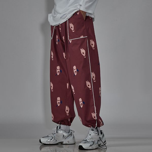 

2021 new ankle-length sweatpants streetwear spring autumn hip hop pants men's casual korean oversize joggers trouers 0nek, Black