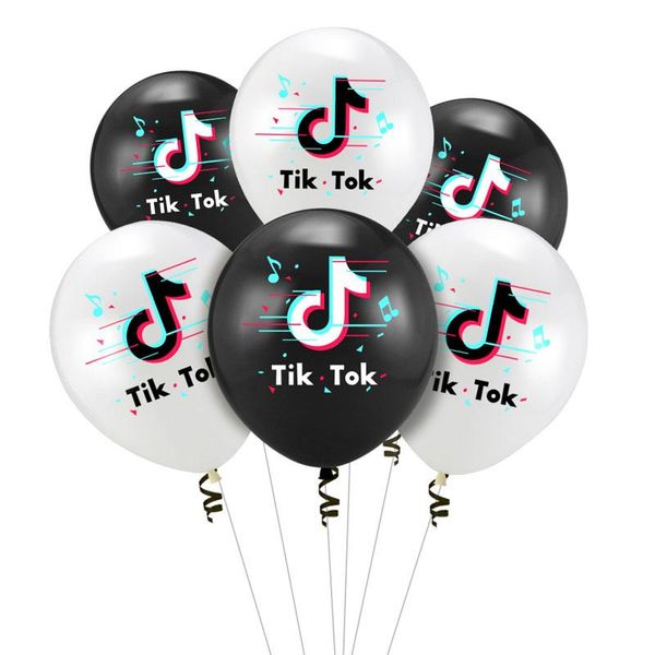 

wholesale 12 inch tiktok balloons 100pcs/lot decorative balloons tik tok video decorations