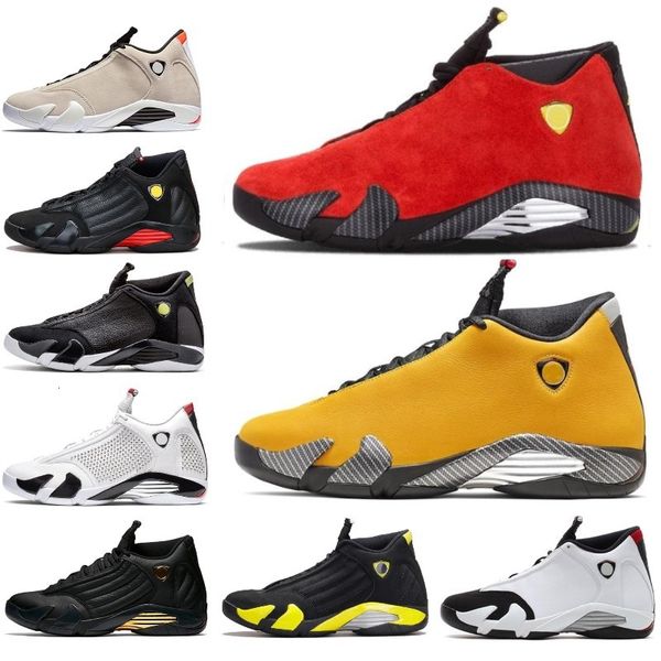 

new 14 14s reverse last smen shoes black blue thunder red suede last sthunder black yellow dmp sneakers shoes