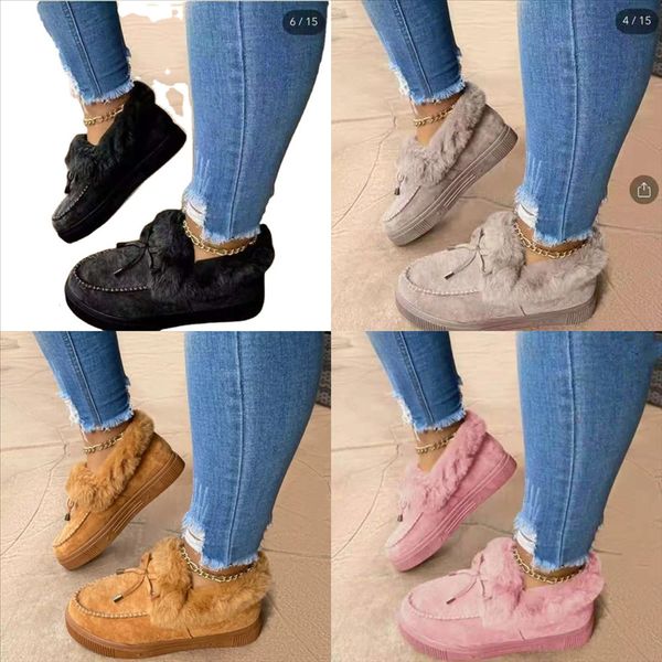 

moxsb artificial wool plush cotton indoor non-slip cotton shoes winter home beef mop plus velvet slippers yarn tendon bottom flops flip, Black