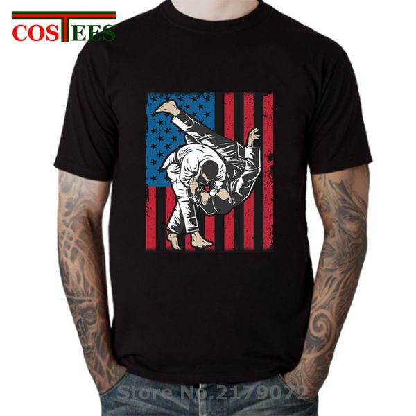 

sport retro american flag design judo t shirt men funny vintage judo t-shirt japanese karate tee shirt japan kung fu clothing camiseta