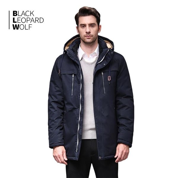 

blackleopardwolf winter jacket men fashion coat thik parka men alaska detachable outwear with comfortable cuffs bl-6605 201023, Black