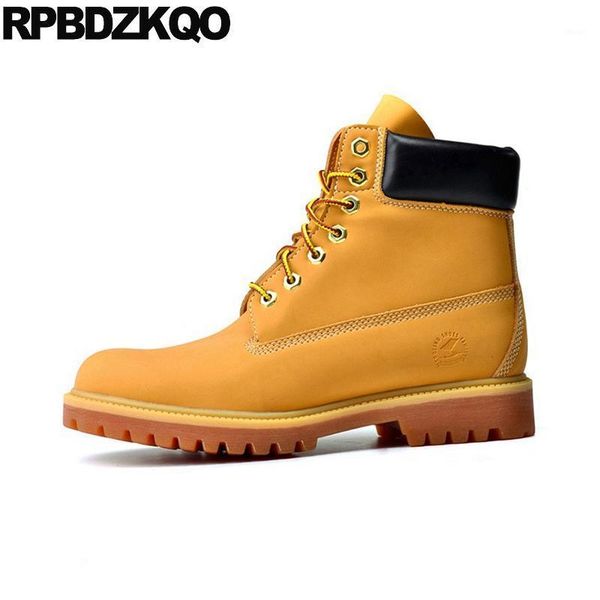 

boots yellow flat shoes ankle lace up fur autumn booties round toe luxury women winter 2021 big size combat 10 12 441, Black