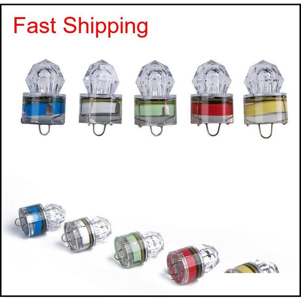 

4 color led deep drop underwater diamond fishing flashing light night fishing bait lure submersible lamp squid strobe qylssq homebag