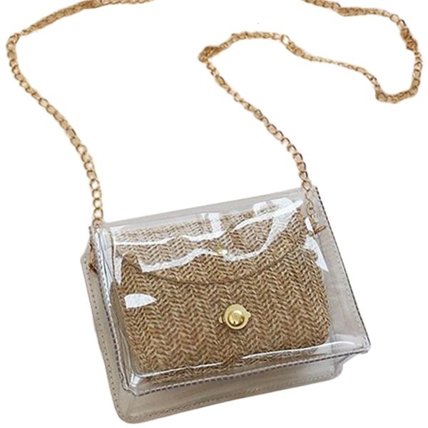 

summer new fashion wild transparent bag chain strap handbags clutch bag ladies messenger bags travel totes
