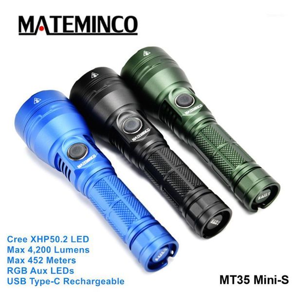 

flashlights torches mateminco mt35 mini-s outdoor high power spotlights cree xhp50.2 led long range torch light with usb type c charging1