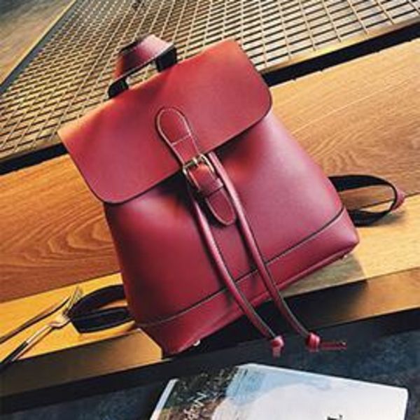 

sweet lady new pu leather belt decorative simple and fashionable belt backpack backpack versatile and fashionable women's bag qmosh