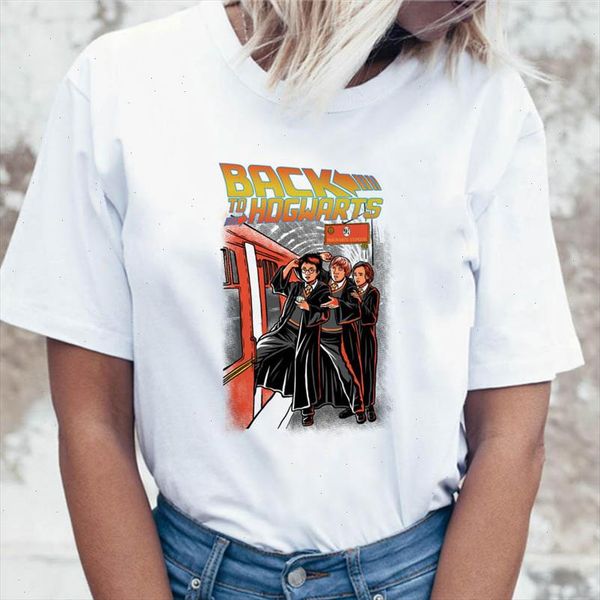 

back to future t shirt t shirt tshirt graphic harajuku tees funny korean for ulzzang female clothing women, White