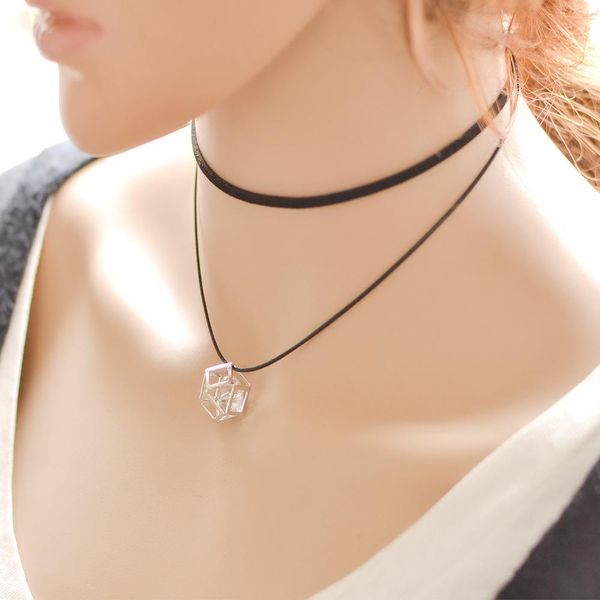 

pendant ln22 choker chains woman leather rope crystal cute for double ahmed necklace gift necklaces punk square jewelry tattoo bbylky, Golden;silver