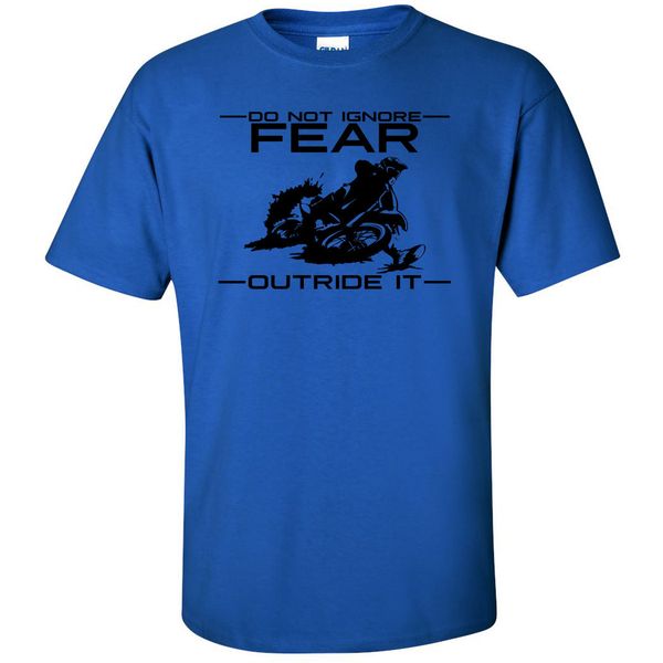 

summer cool funny do not ignore fear, outrun it screen printed motocross mx summer sport hooded sweatshirt hoodie men t shirt