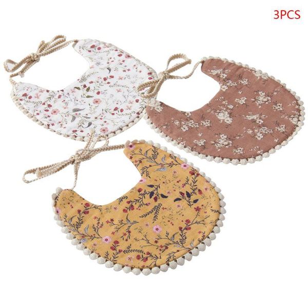 

3 pcs/set baby newborn bib infant toddler feeding saliva towel burp cloths gift