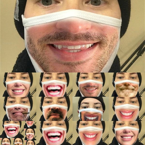 

uu06gu factory price designer face mask smilng men facial expressions funny foreign trade cross-border dustproof cotton m 5 n