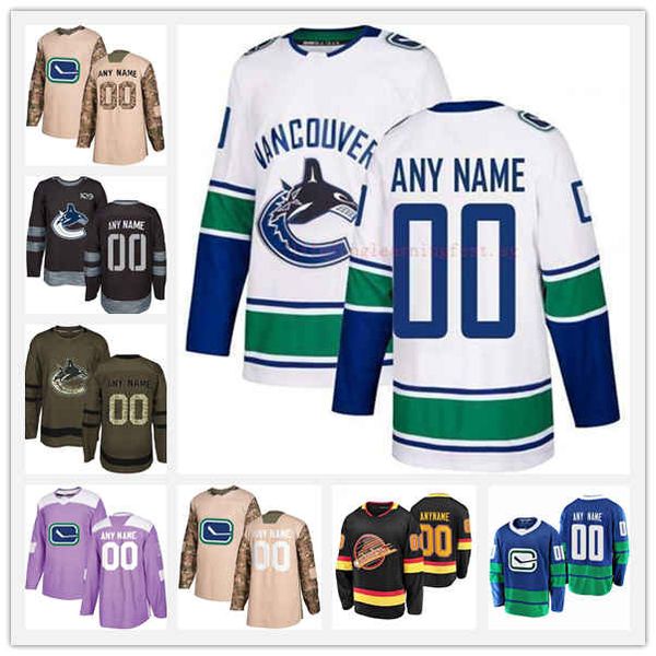 

vancouver canucks stitched jerseys mens hockey jacob markstrom quinn hughes brock boeser bo horvat henrik sedin daniel sedin, Black;red