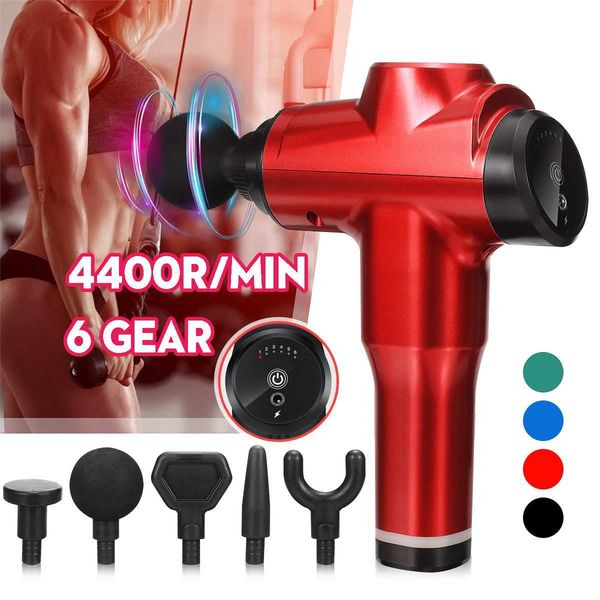

massage body pain with 6 speed massage pistol massage body pain relief with 5 head 3600mah capacity 4400r / / min led digital display