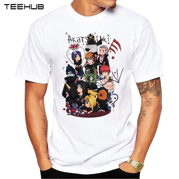 

teehub new arrival men fashion akatsuki anime printed t-shirt short sleeve tee hipster cool design sport hooded sweatshirt hoodie