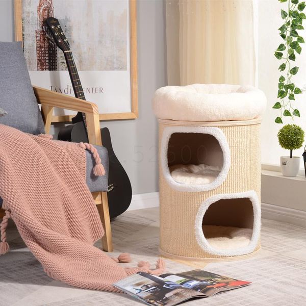 

cat beds & furniture sisal barrel solid wood climbing frame litter small scratch board sharpener removable and washable