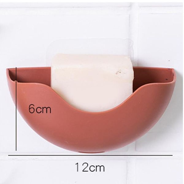 

drain soap box nail-hanging soap dish holder rack semicircle wall mount bathrooms pp tray container storage organizer case q jllicz