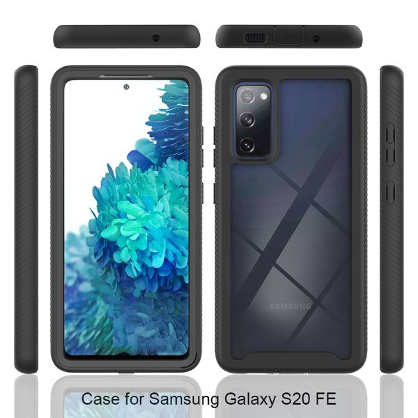 

2020 new mobile phone suitable for samsung s20 fe built-in screensaver transparent shell three anti-star anti-drop cover