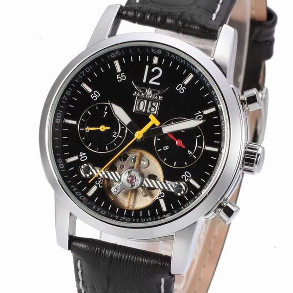 

men's mechanical tiktok watch, flywheel circular belt automaton watch 2021vihv, Slivery;brown