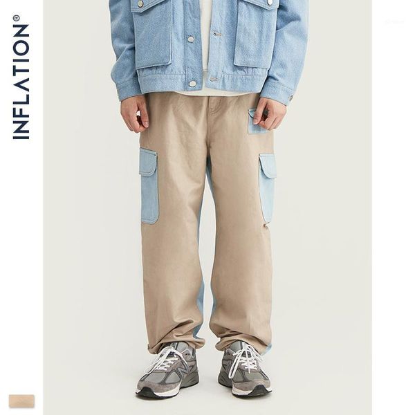 

men's clothing | in the spring of 2020 strong personality cowboy stitching overalls pocket many man leisure beam feet1, Blue