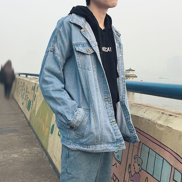 

men's jacket with loose sleeves, Black;brown