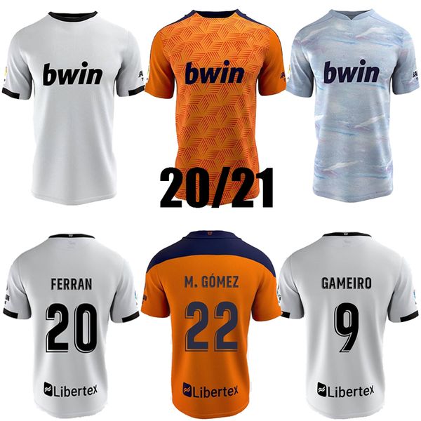 

new 20 21 thailand valencia soccer jersey 2020 2021 guedes gameiro camisetas de futbol rodrigo m. florenzi m.gomez men football shirts, Black