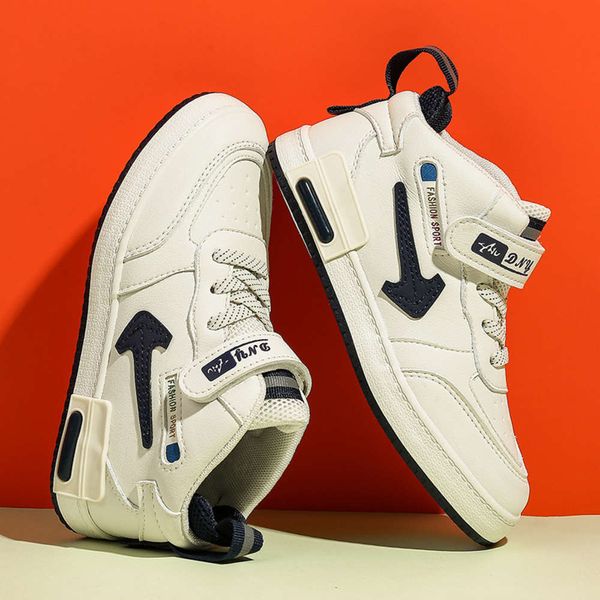 

spring and autumn children's casual board 2021 boys' pure leather comfortable middle girls' sports sho, Black;red