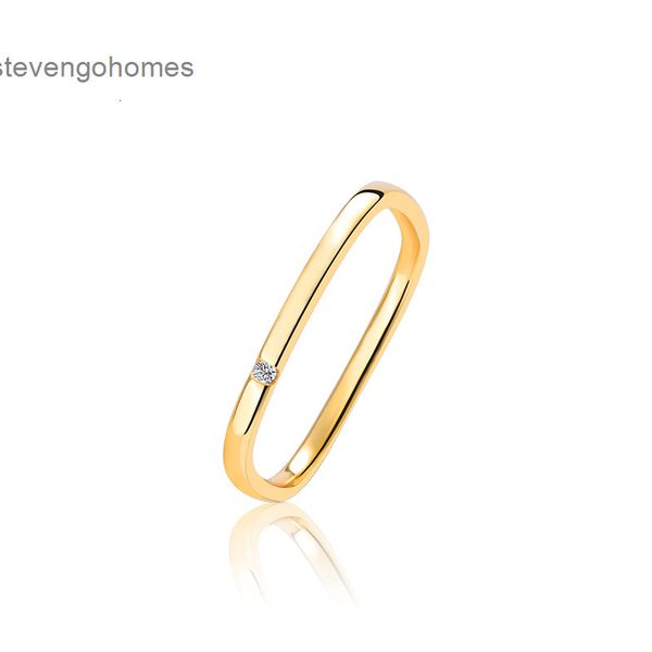 

couple, round, tiktok, ring, square, jitter, small diamond, fashion hand, Silver