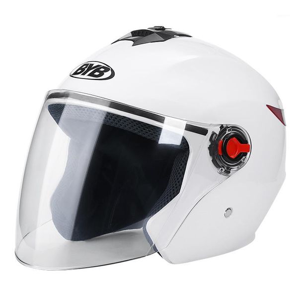 

saisika 3/4 open face motorcycle scooter helmet dot racer vintage transparent bubble mirror motorycle helmet1