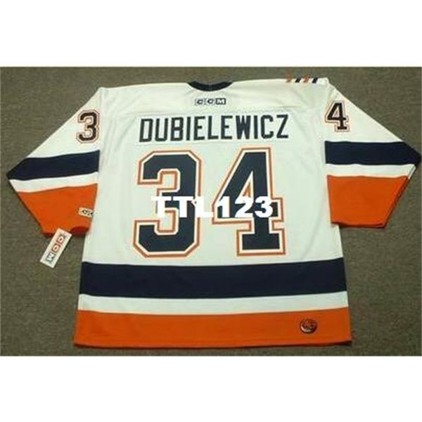 

men #34 wade dubielewicz new york islanders 2007 ccm t away home hockey jersey or custom any name or number retro jersey, Black