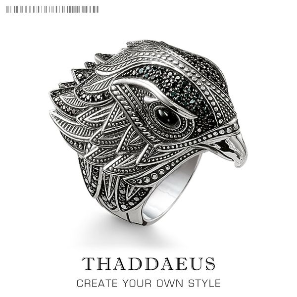 

elegant falcon cocktail ring in 925 sterling silver,trendy gift for women & men,europe eagle fine jewelry 201113, Slivery;golden