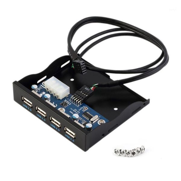

3.5in floppy bay front panel 4 ports usb hub 2.0 expansion adapter connector ha for computer1