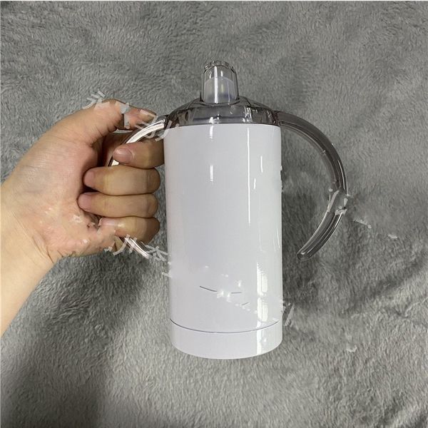 

nipple cup stainless steel mug water bottle sublimation tumbler white double-deck vacuum children nipple straight binaural safe 21me f2