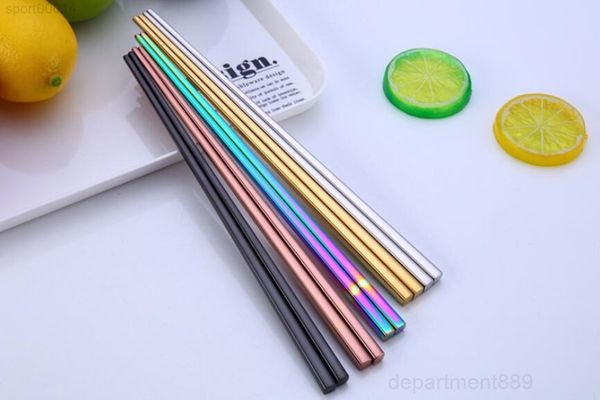 

a-pure stainless steel chopsticks simple style candy color tableware l dinnerware 5 colors dhc1290