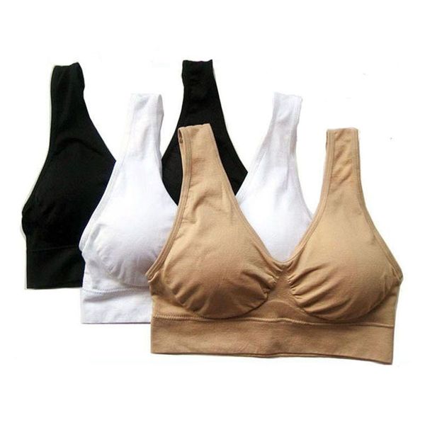 

women push up bra with removing padded female seamless genie bra underwear fitness bra 3 pcs/set y200415, Red;black