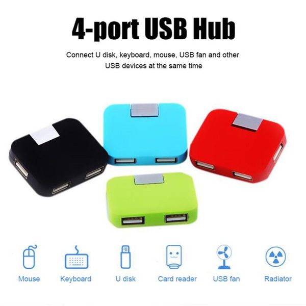 

4-port usb2.0 hub portable usb splitter support otg for win, macos, lunux