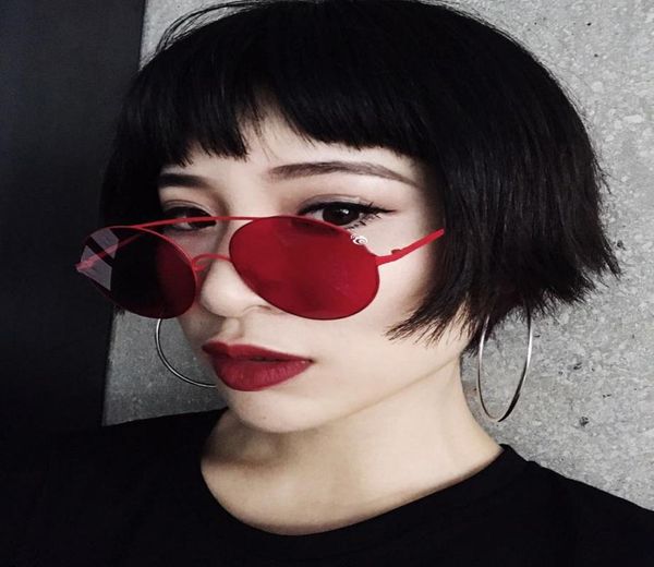 

round sunglasses women 2020 fashion luxury retro metal mirror sun glasses vintage brand designer red sunglass uv400 bbyulx alice_bag