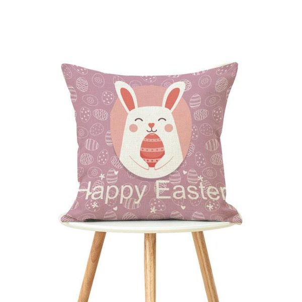 

factory direct supply 45*45cm easter pillowcase single-sided printing home sofa pillowcase customized coffee shop pillow case dh0834 t03