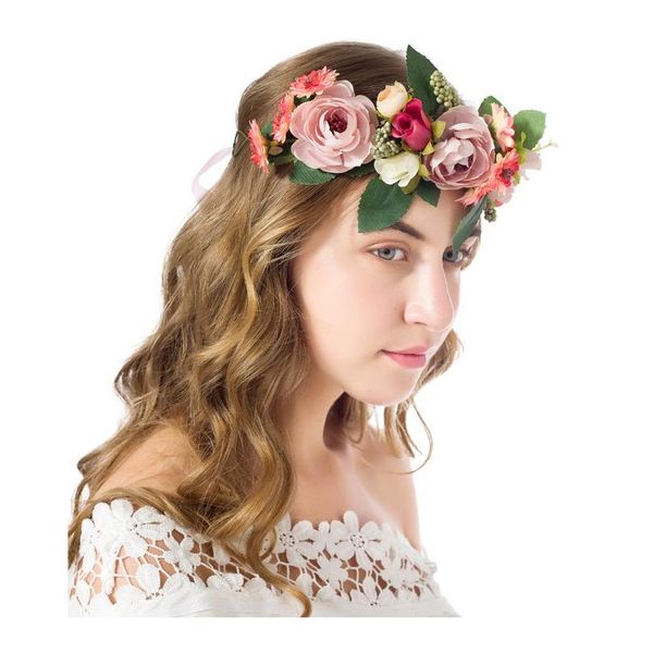 

bride wedding garland girls floral flower crown women headdress studio ps ornaments hair accessories headband h jllifc
