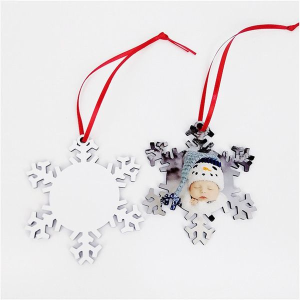

2020 сублимация снежинка украшения термотрансферная печать blank diy xmas подвеска двойными бортами штамповка mdf деревянные повесьте penden